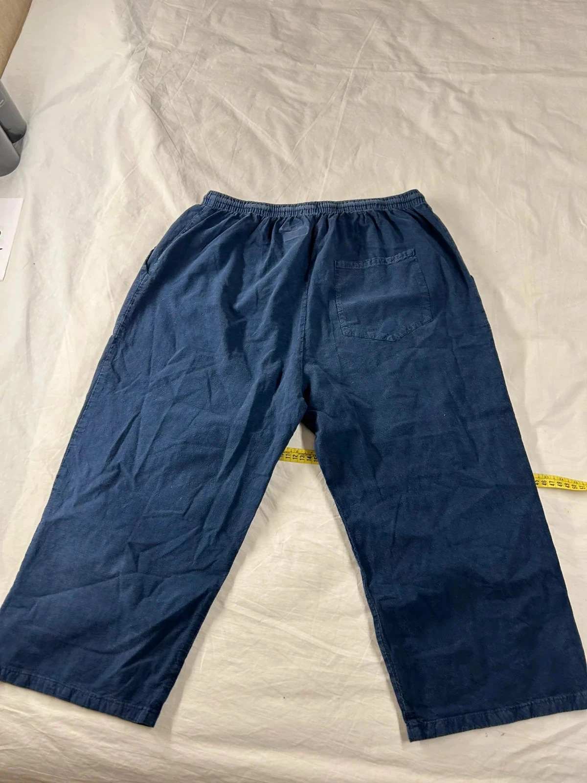 Vintage navy blue amaro jeans cropped pants size L – photo 10
